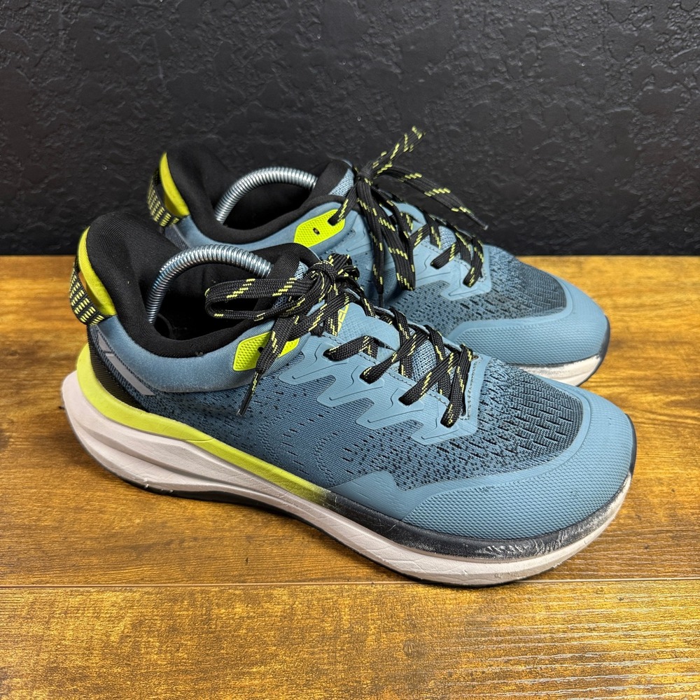 Queday TR26001 Blue Lime Green Mesh Trail Running Shoes Mens 9.5 US 43 EU